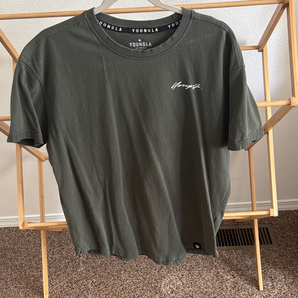 YoungLA Olive Crew Neck Signature Tee
